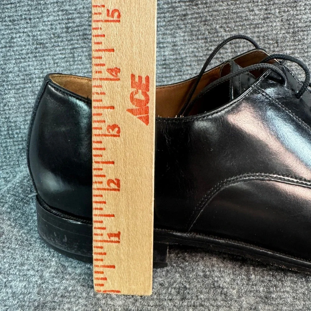 Bostonian Classics Mens Black Leather Cap Toe Lace Up Dress Shoes Oxfords 8D